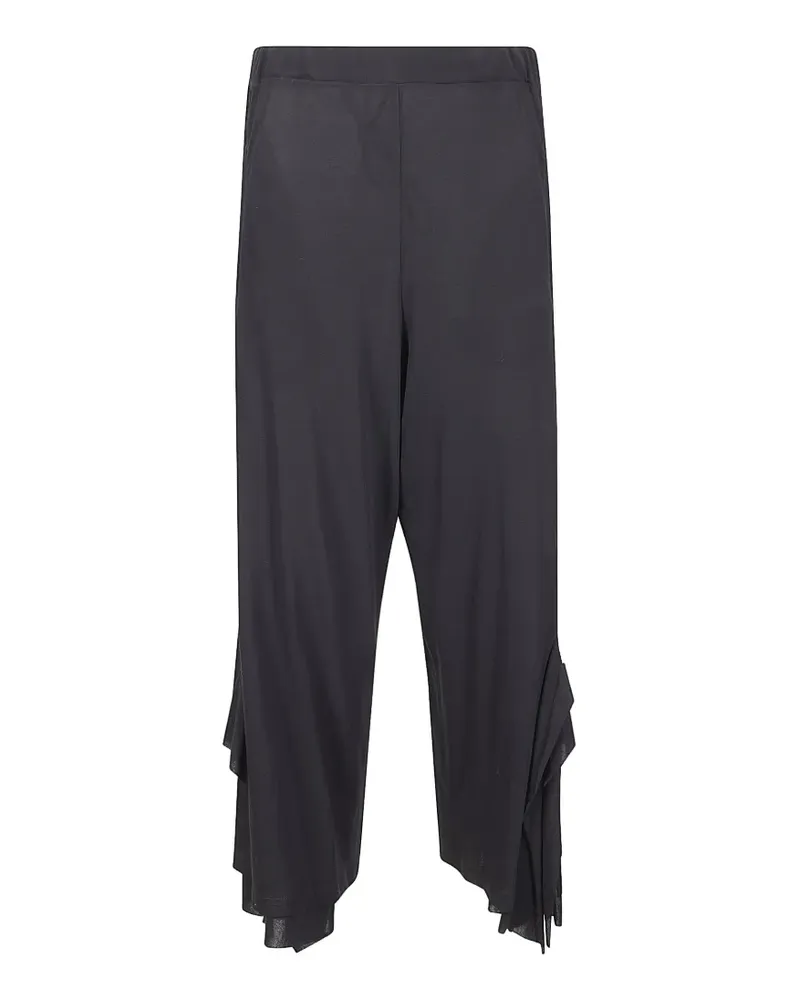 Yohji Yamamoto Hose mit drapiertem Detail - Schwarz Schwarz