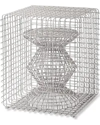 POLSPOTTEN Zig Zag Hocker Silber