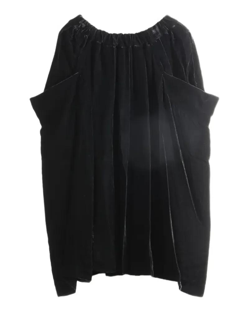 Comme des Garçons velvet pleated skirt - Schwarz Schwarz