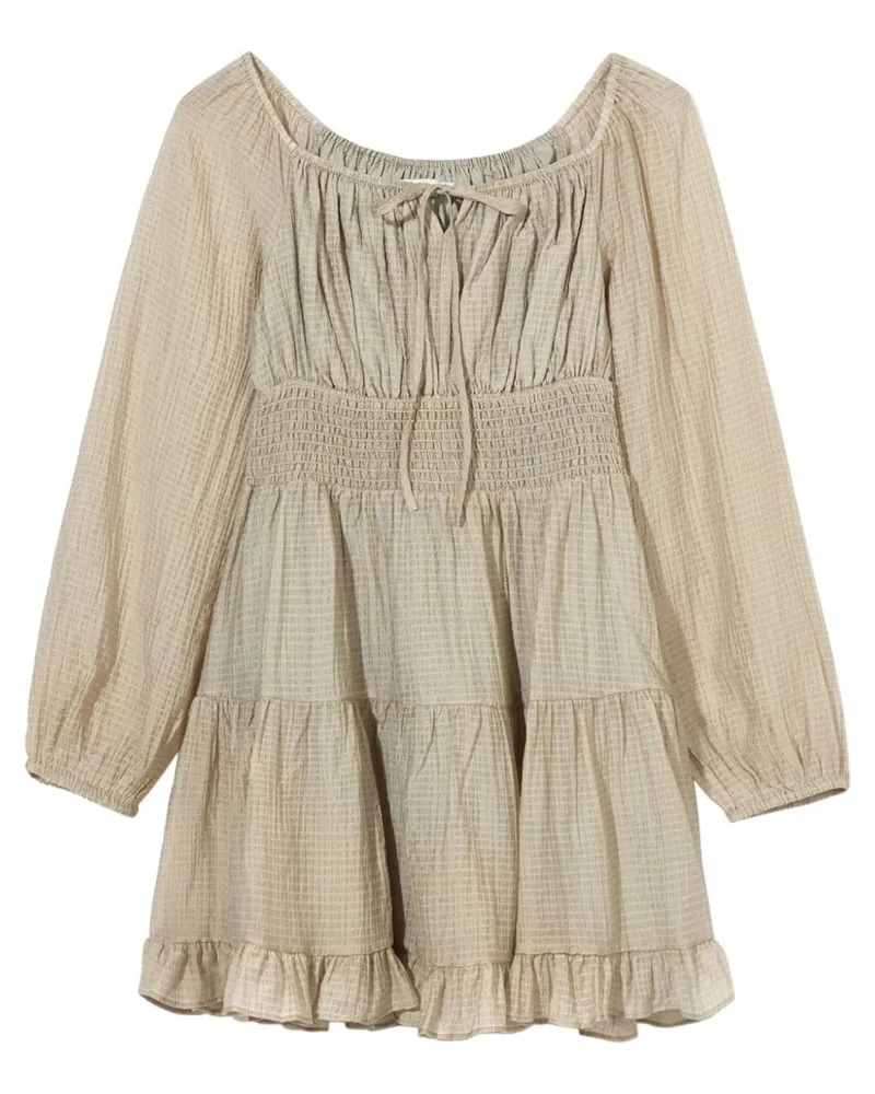b+ab Minikleid mit Puffärmeln - Nude Nude