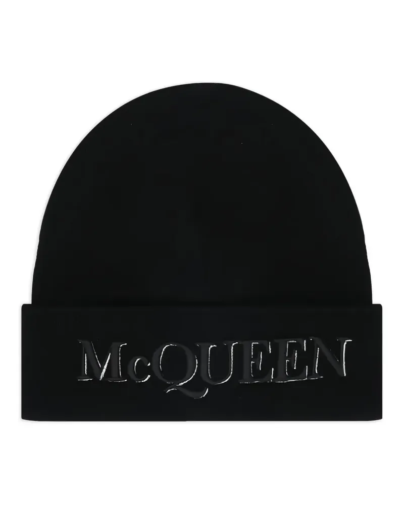 Alexander McQueen Beanie mit Logo-Stickerei - Schwarz Schwarz