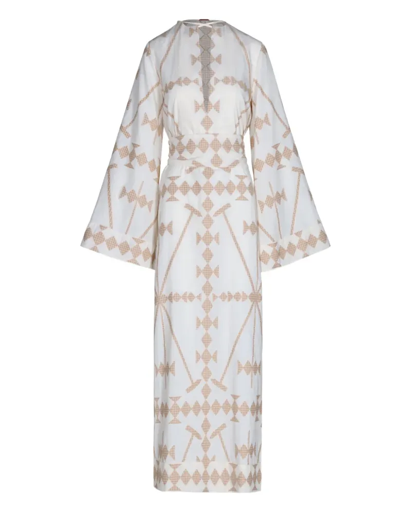 Johanna Ortiz Savannah Maxikleid mit geometrischem Print - Nude Nude