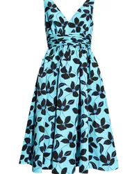 Kate Spade Midikleid mit Blumen-Print Blau