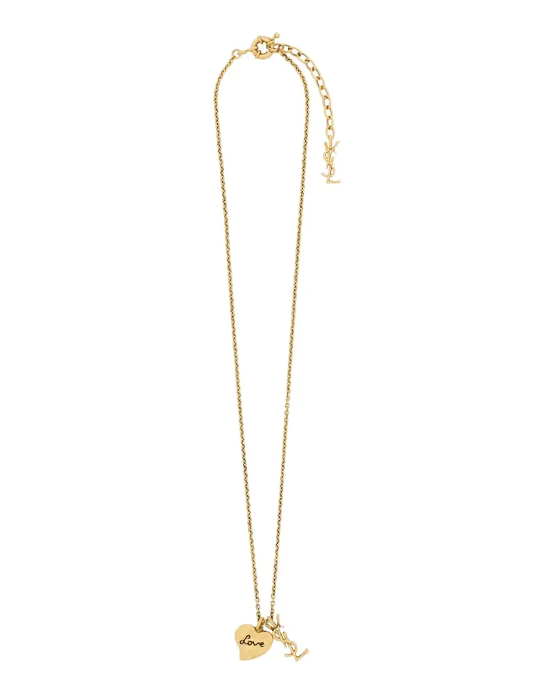 Saint Laurent Cassandre Halskette mit Herz - Gold Gold