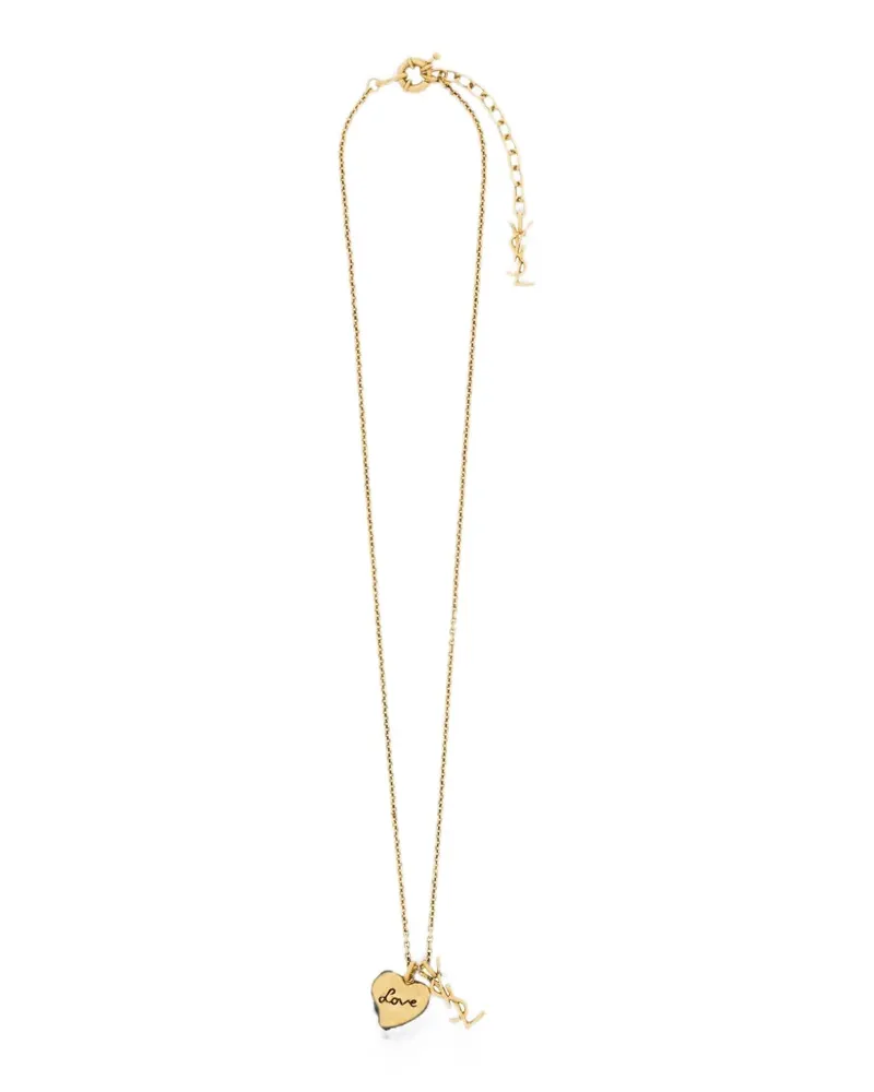 Saint Laurent Cassandre Halskette mit Herz - Gold Gold