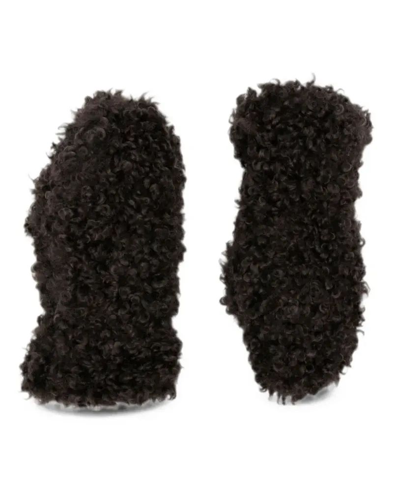 APPARIS Coco faux-shearling mittens - Braun Braun