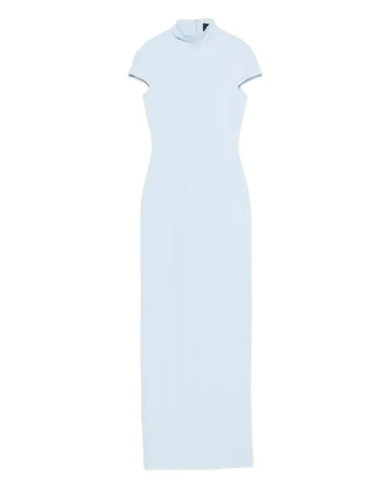 Solace London Lang mock-neck maxi dress - Blau Blau