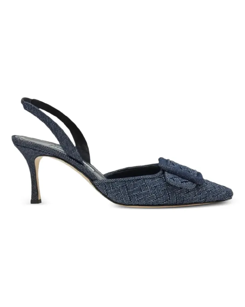 Manolo Blahnik Maysli buckle-detail pumps - Blau Blau