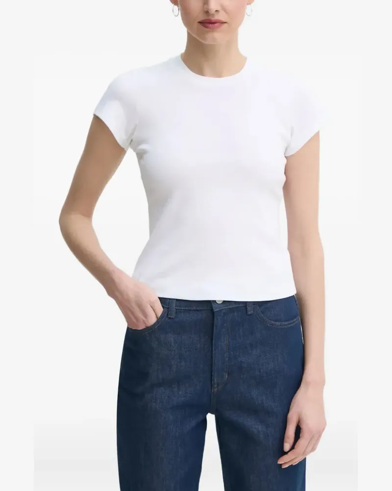 A.L.C. A C. Geripptes T-Shirt - Weiß Weiß