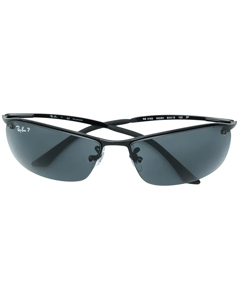 Ray Ban Sonnenbrille mit eckigen Gläsern - Schwarz Schwarz