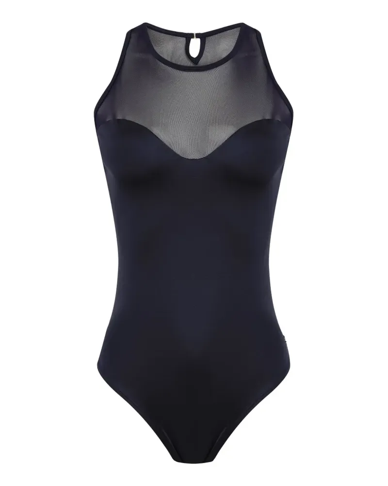 BRIGITTE mesh-panel swimsuit - Blau Blau