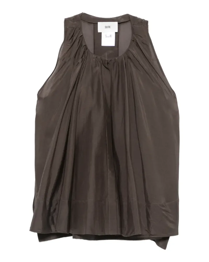 SOLOTRE gathered-trim top - Braun Braun