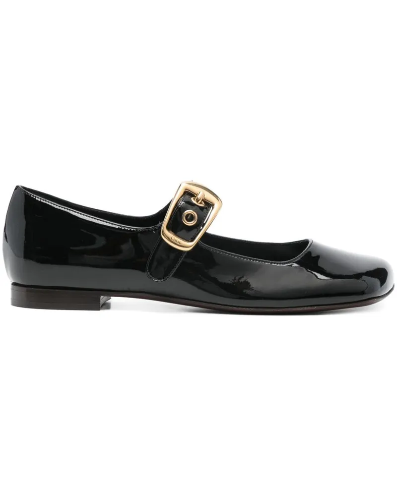 Chloé Ballerinas mit Schnalle - Schwarz Schwarz