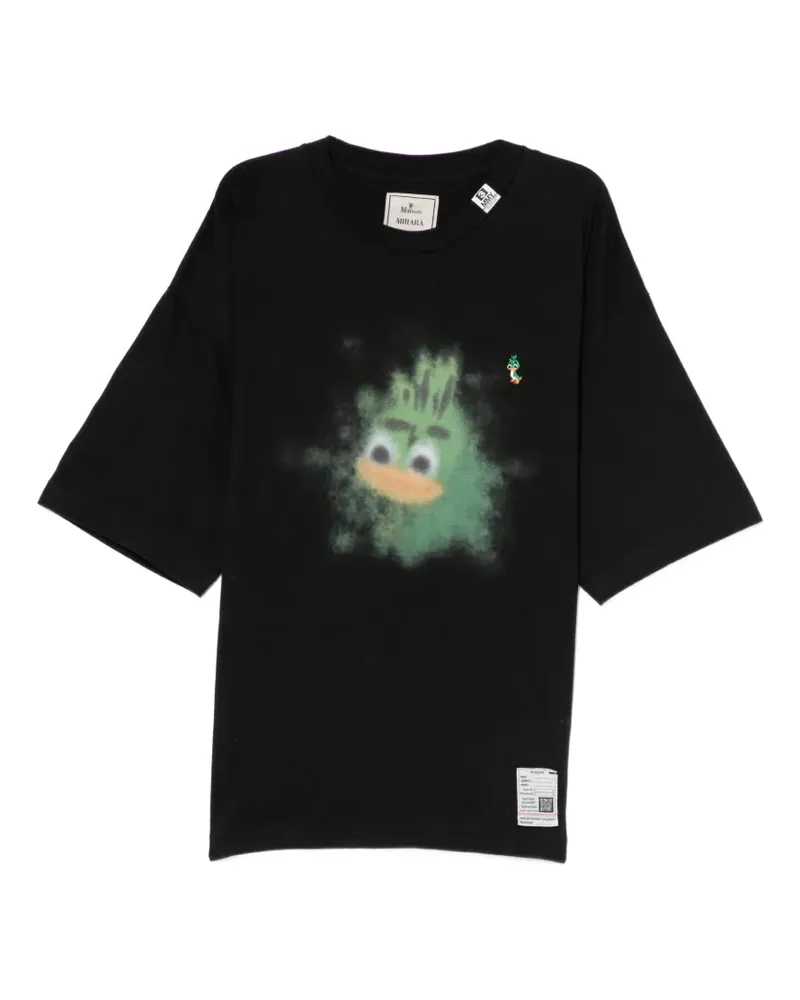 MIHARAYASUHIRO T-Shirt mit grafischem Print - Schwarz Schwarz