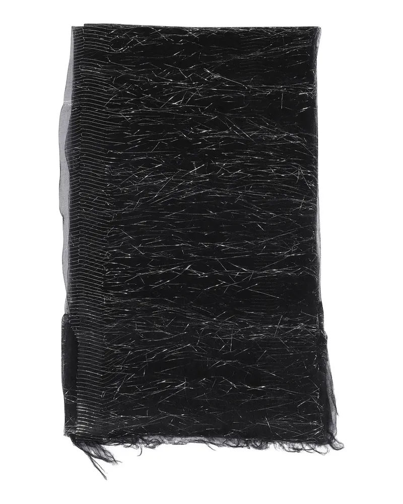 Faliero Sarti Schal mit Lurex - Schwarz Schwarz