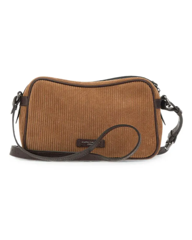 Gianni Chiarini Cora ribbed shoulder bag - Braun Braun
