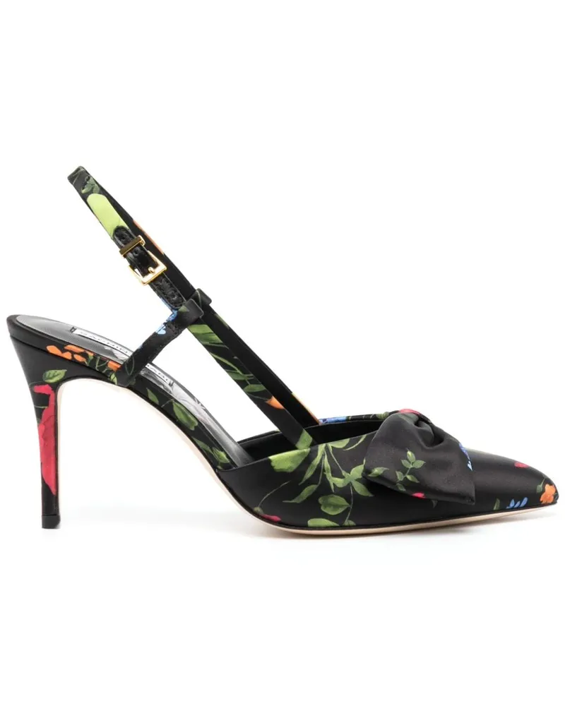 Sachin & Babi Lenox Pumps mit Blumen-Print 90mm - Schwarz Schwarz