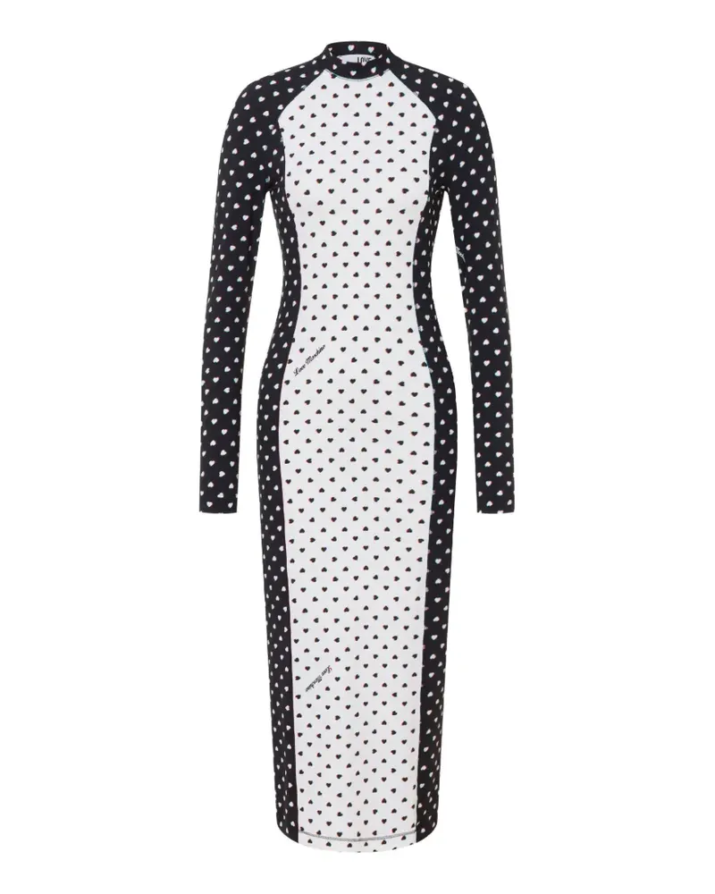 Moschino Kleid aus Funktions-Jersey mit Print - Schwarz Schwarz