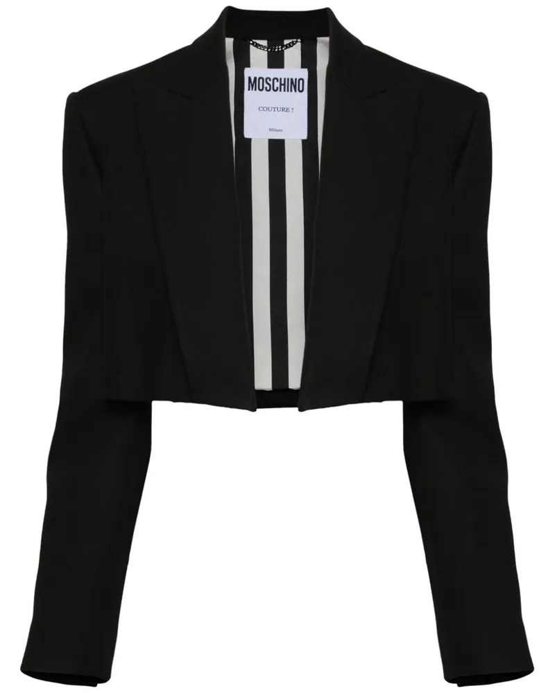 Moschino Offener Cropped-Blazer - Schwarz Schwarz