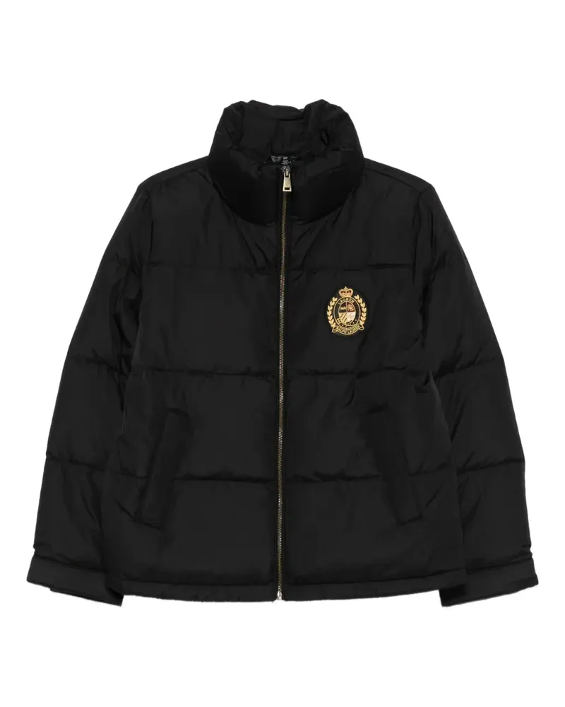 Ralph Lauren Steppjacke mit Wappenapplikation - Schwarz Schwarz