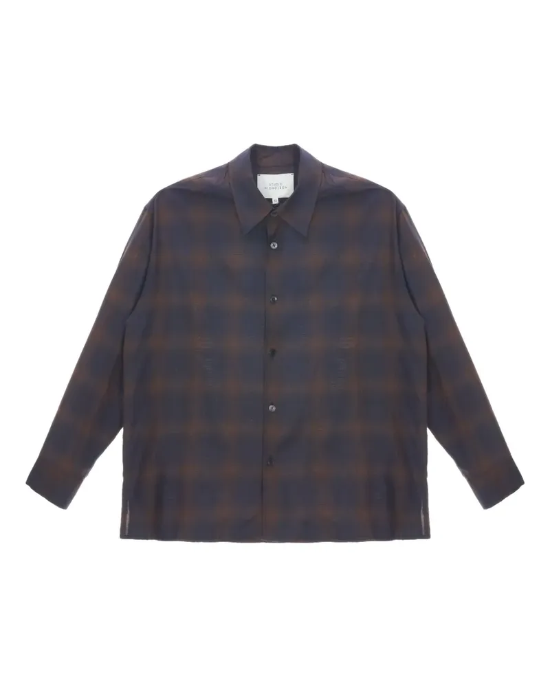 Studio Nicholson Hemd mit Karomuster - Blau Blau