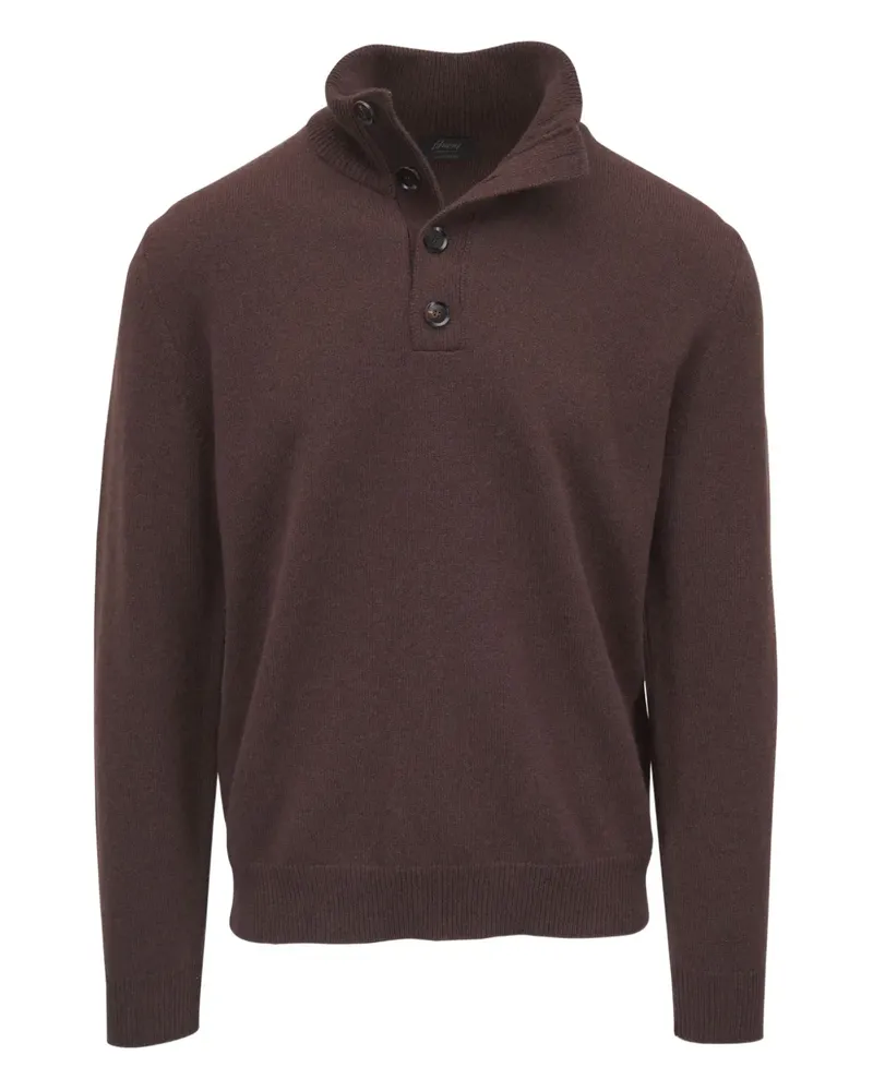 Brioni high-neck buttoned sweater - Braun Braun
