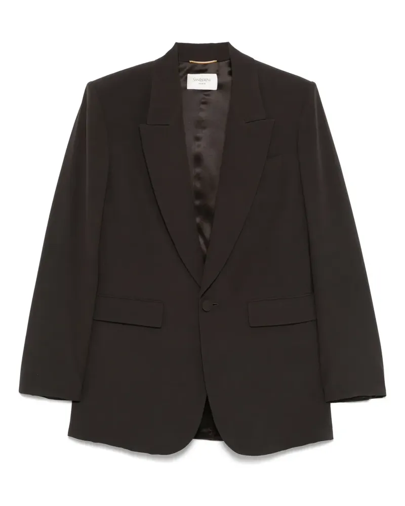 Saint Laurent Einreihiges Seidensakko - Grün Grün