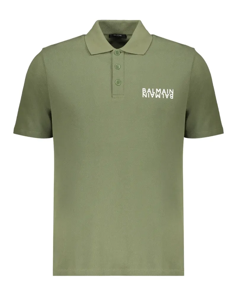 Balmain Poloshirt mit kurzen Ärmeln - Grün Grün