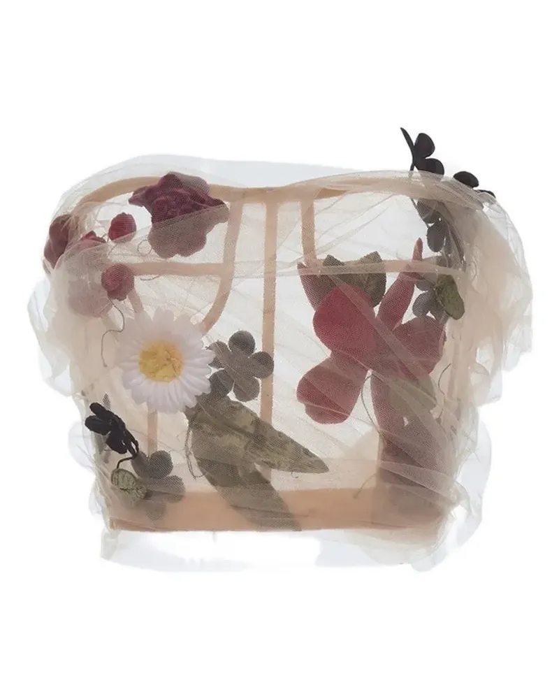 Monse Tüll-Corsage mit Blumenmotiv - Nude Nude
