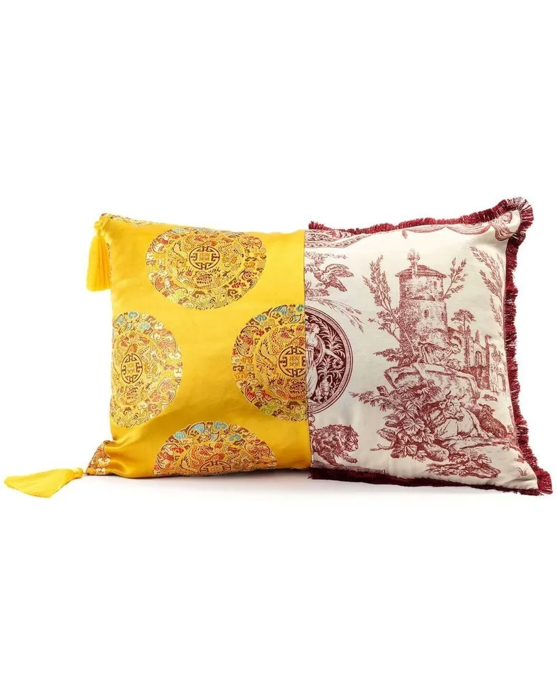 Seletti Kissen mit Print - Gelb Gelb