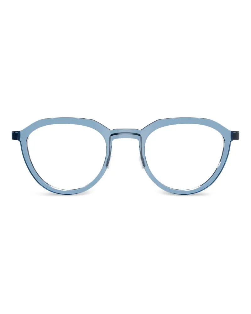 Lindberg Brille mit rundem Gestell - Blau Blau