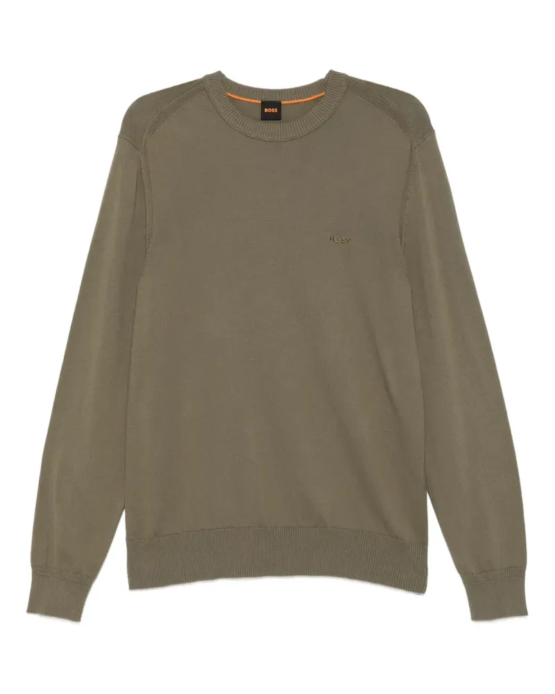 HUGO BOSS Pullover mit Logo-Stickerei - Grün Grün