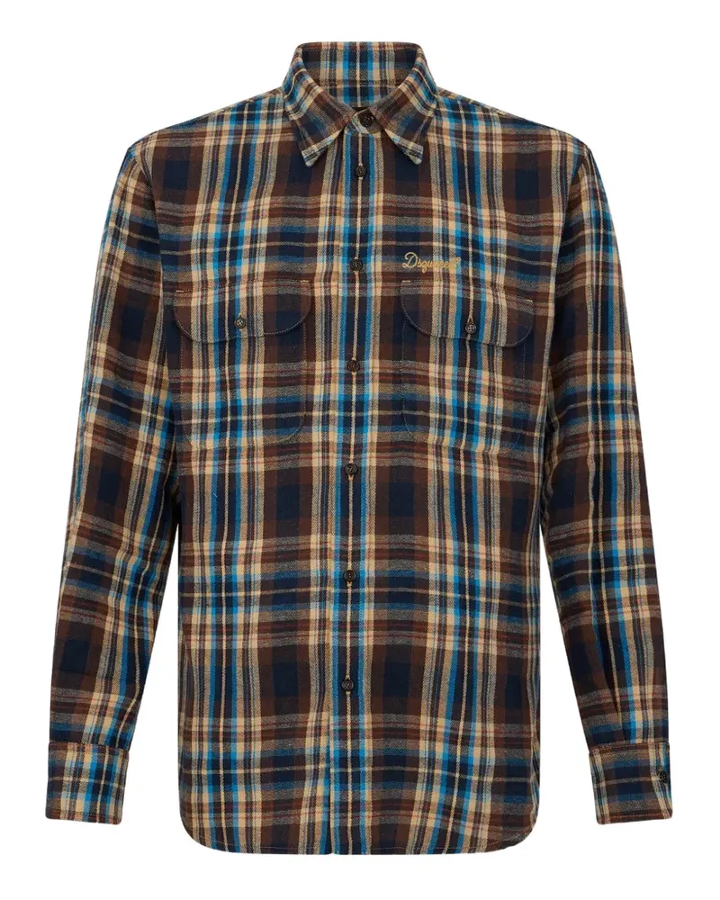 Dsquared2 Kariertes Canadian Button-down-Hemd - Braun Braun