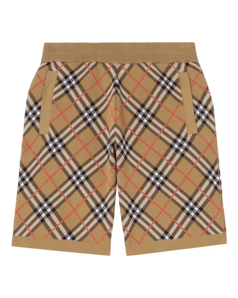 Burberry Karierte Strick-Shorts - Nude Nude