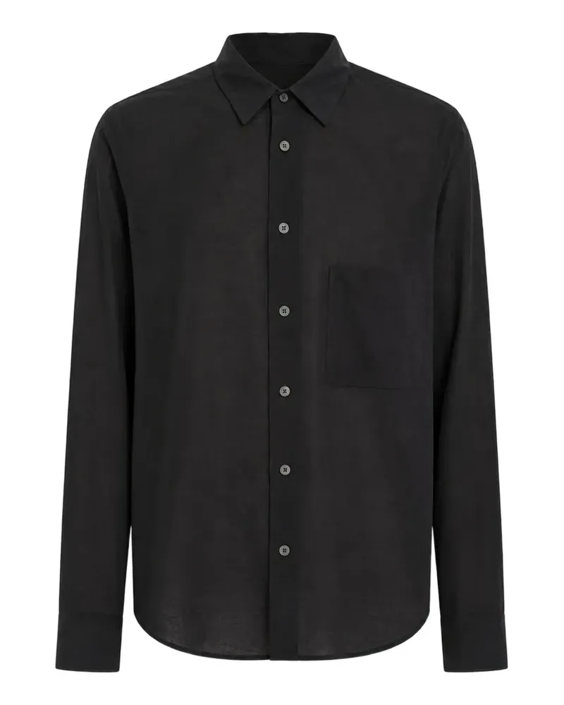 Ziggy Chen chest-pocket long-sleeve shirt - Schwarz Schwarz