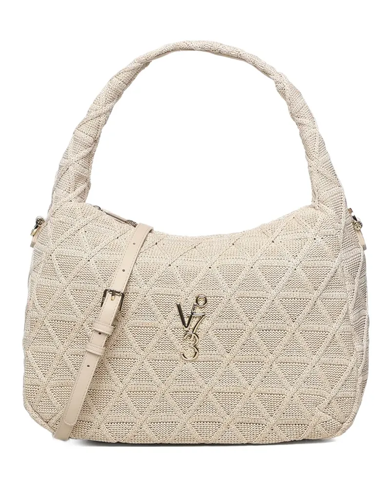 V°73 Schultertasche mit Flechtriemen - Nude Nude