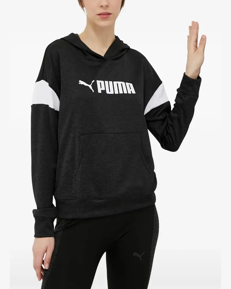 Puma Hoodie mit Logo-Print - Schwarz Schwarz