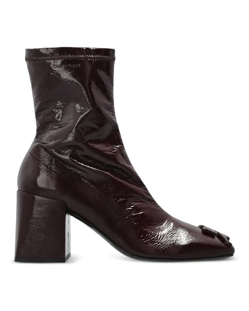 Courrèges Re Edition Stiefeletten mit Logo-Schild - Rot Rot