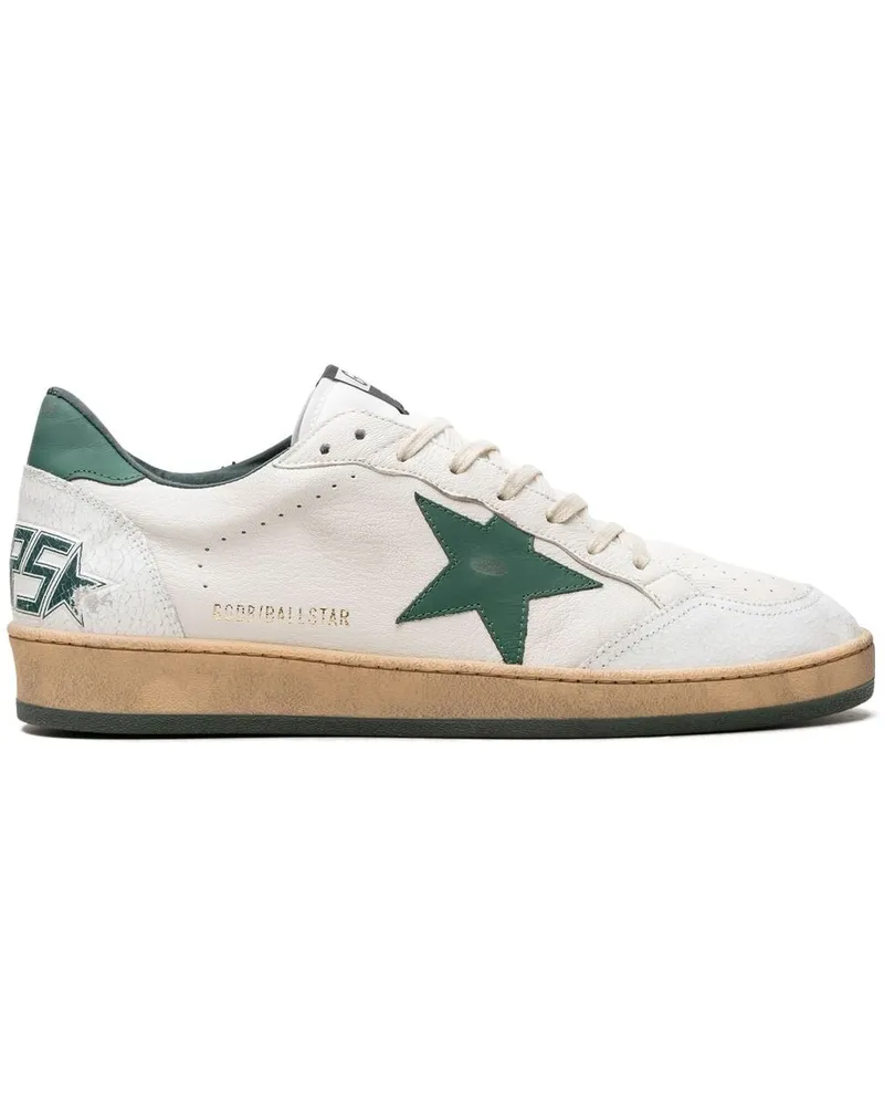 Golden Goose Ballstar White/Green Sneakers - Weiß Weiß
