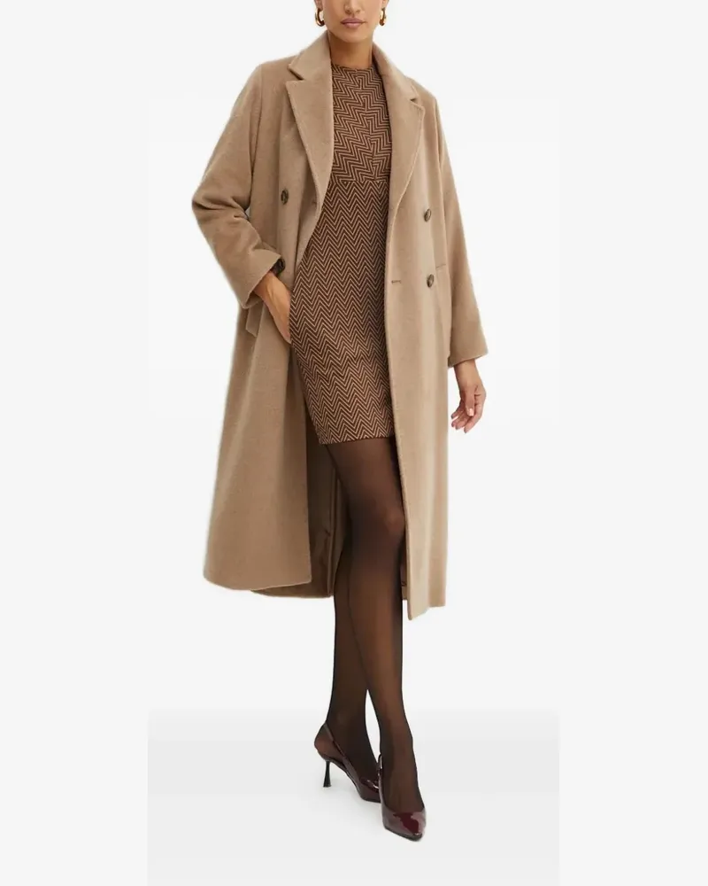 Silvian Heach Puffärmel-Kleid mit Zickzackmuster - Braun Braun