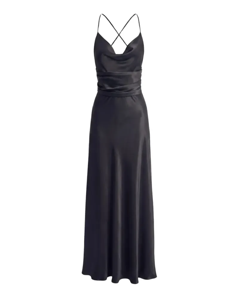 Irina Schrotter Amber cowl-neck ruched maxi dress - Schwarz Schwarz