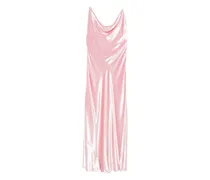 Kleid mit drapiertem Ausschnitt - Rosa