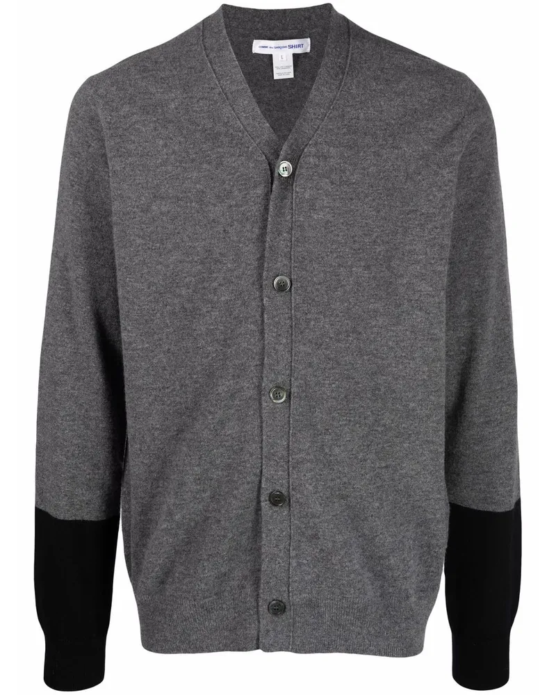 Comme des Garçons Fein gestrickter Cardigan - Grau Grau