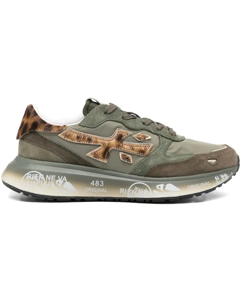Premiata Lauryn Sneakers mit Leoparden-Print - Grün Grün