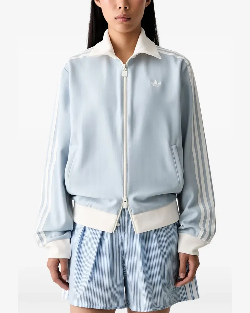adidas Tweed-Sportjacke mit Reißverschluss - Blau Blau