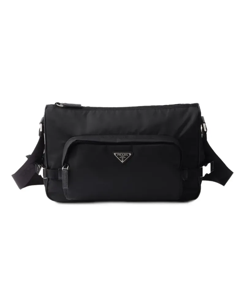 Prada Kuriertasche aus Re-Nylon - Schwarz Schwarz