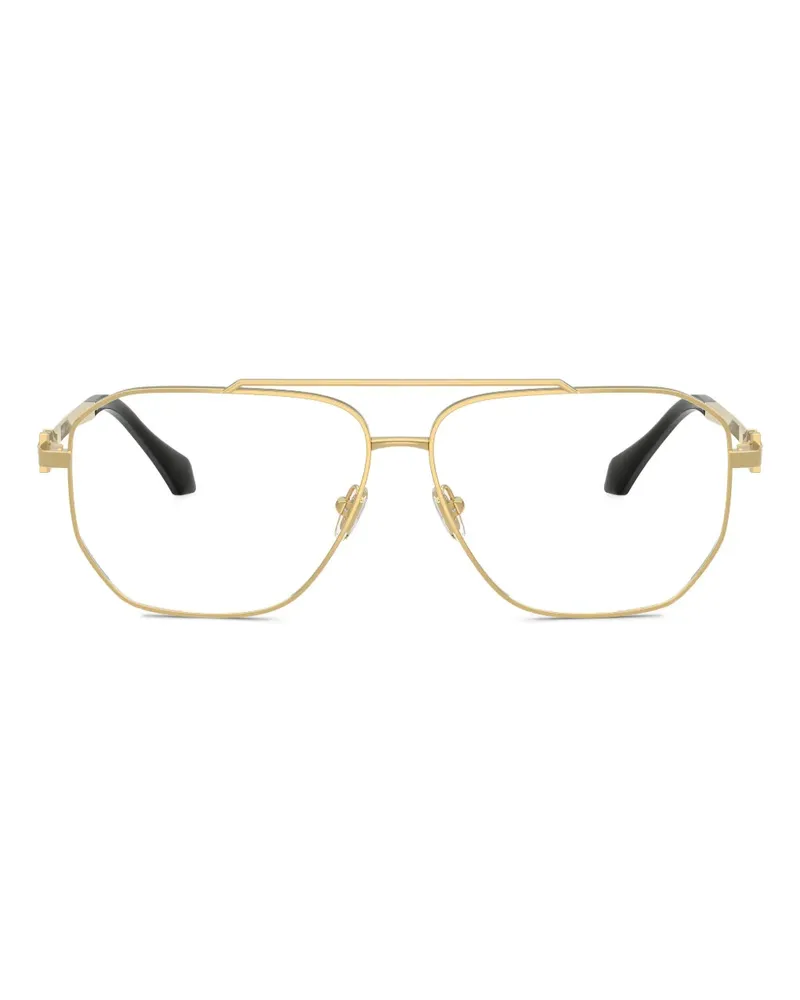 Versace Brille mit eckigem Gestell - Gold Gold