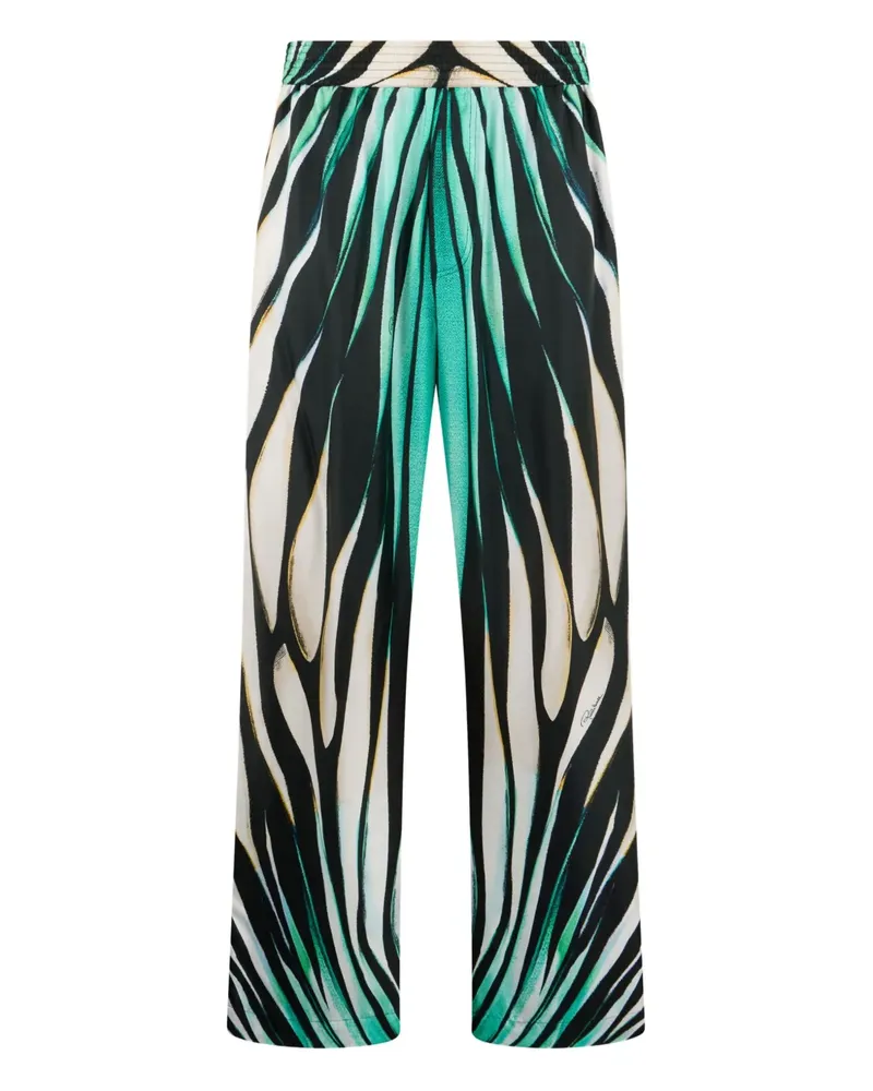 Roberto Cavalli Hose mit Animal-Print - Weiß Weiß