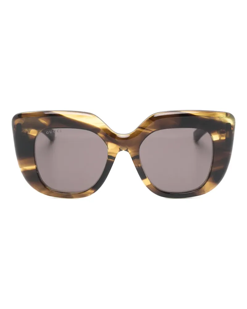 Gucci logo-detail sunglasses - Braun Braun
