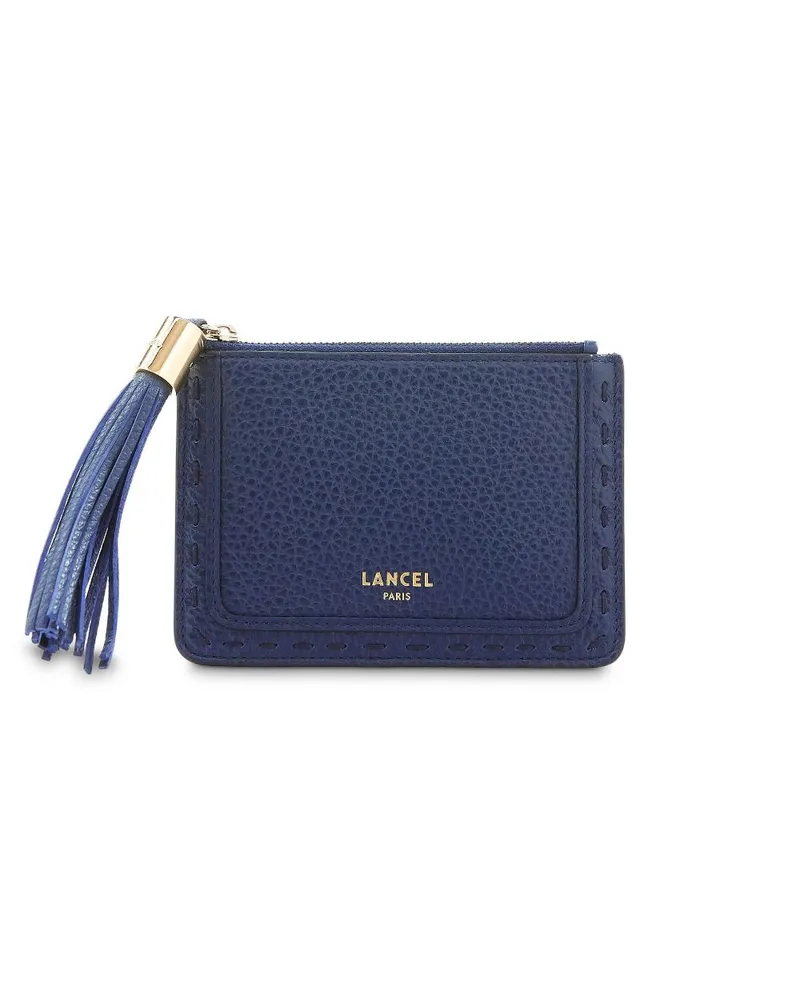 Lancel Kartenetui mit Logo-Stempel Blau